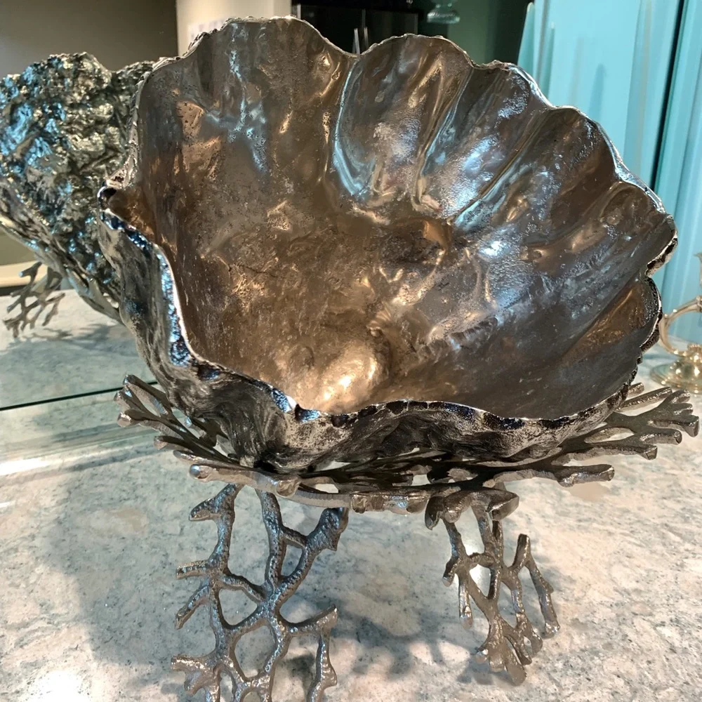 Lettuce Coral Beverage Chiller with Coral Stand by Z Gallerie
